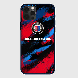 Чехол для iPhone 12 Pro Max Alpina - BMW colors, цвет: 3D-черный