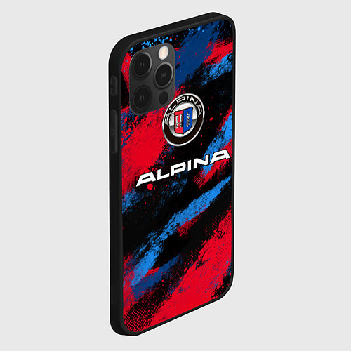 Чехол iPhone 12 Pro Max Alpina - BMW colors / 3D-Черный – фото 2