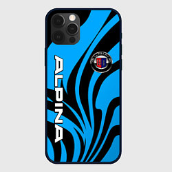 Чехол для iPhone 12 Pro Max Alpina - blue colors, цвет: 3D-черный