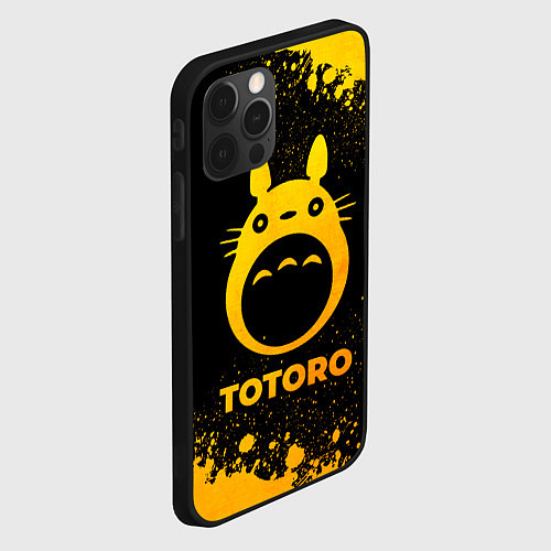 Чехол iPhone 12 Pro Max Totoro - gold gradient / 3D-Черный – фото 2