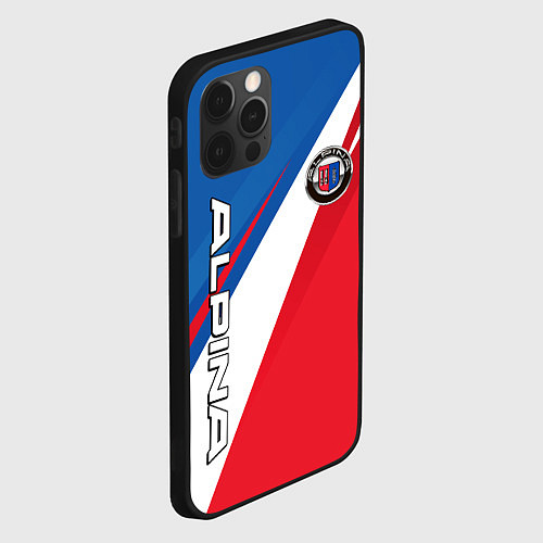 Чехол iPhone 12 Pro Max Alpine BMW - colors / 3D-Черный – фото 2