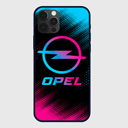 Чехол для iPhone 12 Pro Max Opel - neon gradient, цвет: 3D-черный