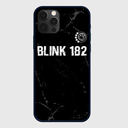 Чехол для iPhone 12 Pro Max Blink 182 glitch на темном фоне: символ сверху, цвет: 3D-черный