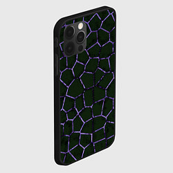 Чехол для iPhone 12 Pro Max Слабосветящаяся неоновая сетка, цвет: 3D-черный — фото 2