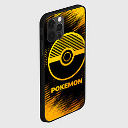 Чехол для iPhone 12 Pro Max Pokemon - gold gradient, цвет: 3D-черный — фото 2