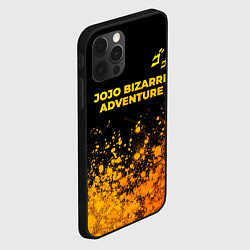 Чехол для iPhone 12 Pro Max JoJo Bizarre Adventure - gold gradient: символ све, цвет: 3D-черный — фото 2