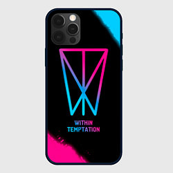 Чехол для iPhone 12 Pro Max Within Temptation - neon gradient, цвет: 3D-черный