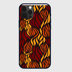 Чехол для iPhone 12 Pro Max Hot Flames - паттерн, цвет: 3D-черный
