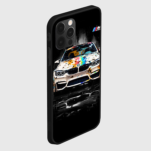 Чехол iPhone 12 Pro Max BMW Креативный тюнинг / 3D-Черный – фото 2