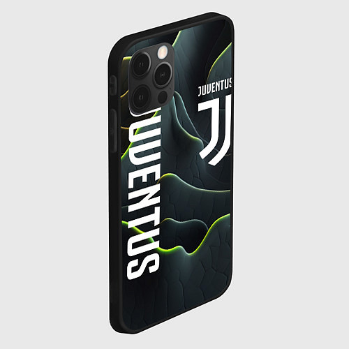 Чехол iPhone 12 Pro Max Juventus dark green logo / 3D-Черный – фото 2