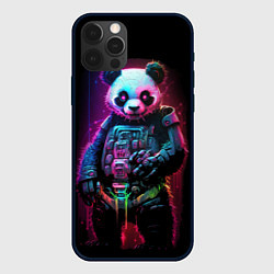 Чехол для iPhone 12 Pro Max Киберпанк панда во весь рост, цвет: 3D-черный