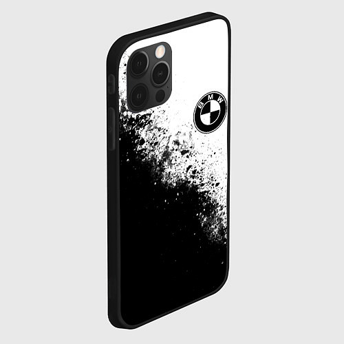 Чехол iPhone 12 Pro Max BMW - black and white / 3D-Черный – фото 2