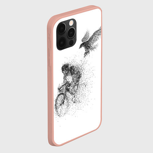 Чехол iPhone 12 Pro Max Скорость,моя стихия / 3D-Светло-розовый – фото 2