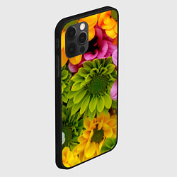 Чехол для iPhone 12 Pro Max Паттерн цветочный, цвет: 3D-черный — фото 2