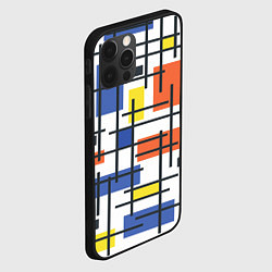 Чехол для iPhone 12 Pro Max Разноцветные прямоугольники, цвет: 3D-черный — фото 2