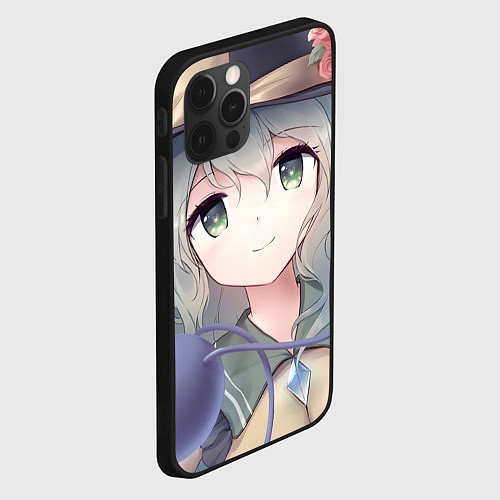 Чехол iPhone 12 Pro Max Touhou Project Улыбающаяся Койши Комейдзи / 3D-Черный – фото 2
