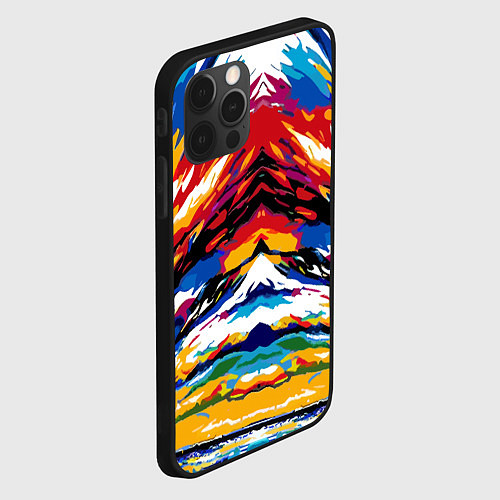 Чехол iPhone 12 Pro Max Vanguard abstraction - vogue - art / 3D-Черный – фото 2