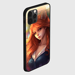 Чехол для iPhone 12 Pro Max Рыжая девушка лиса, цвет: 3D-черный — фото 2