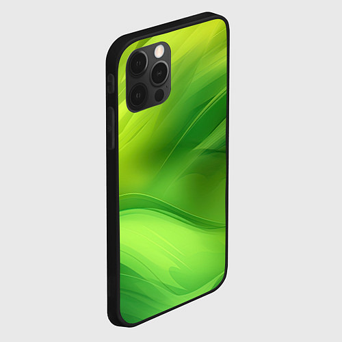 Чехол iPhone 12 Pro Max Green lighting background / 3D-Черный – фото 2