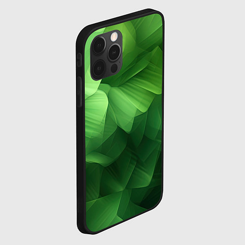 Чехол iPhone 12 Pro Max Green lighting background / 3D-Черный – фото 2