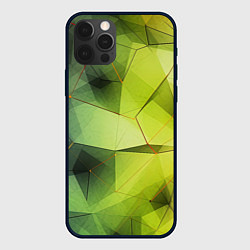 Чехол для iPhone 12 Pro Max Зеленая текстура объемная, цвет: 3D-черный