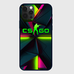 Чехол для iPhone 12 Pro Max CS GO green neon, цвет: 3D-черный