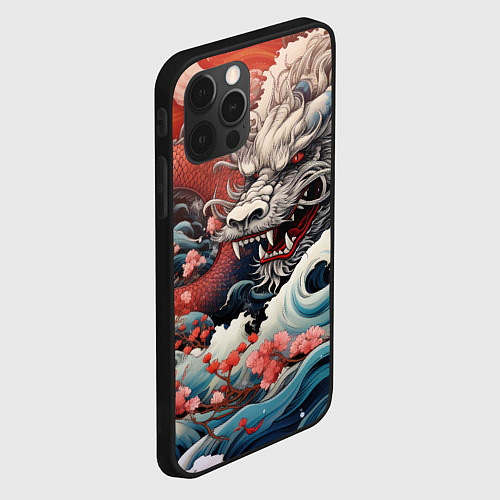 Чехол iPhone 12 Pro Max Морской дракон Irezumi / 3D-Черный – фото 2