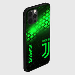 Чехол для iPhone 12 Pro Max Juventus green logo neon, цвет: 3D-черный — фото 2