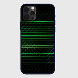 Чехол для iPhone 12 Pro Max Green abstract texture, цвет: 3D-черный