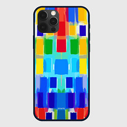 Чехол для iPhone 12 Pro Max Colorful strips - pop art - vogue, цвет: 3D-черный