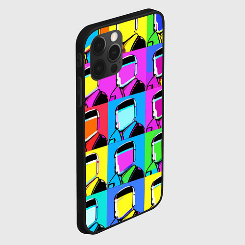 Чехол iPhone 12 Pro Max Pop art - abstraction - vogue / 3D-Черный – фото 2