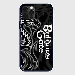 Чехол для iPhone 12 Pro Max Балдурс гейт 3 - черный дракон, цвет: 3D-черный