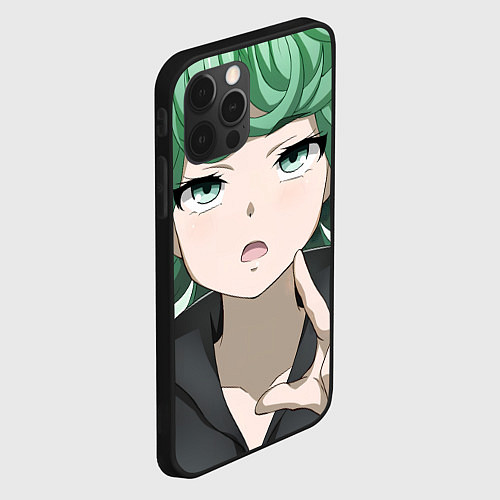 Чехол iPhone 12 Pro Max One Punch Man Тацумаки / 3D-Черный – фото 2