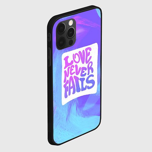 Чехол iPhone 12 Pro Max Love neve fails / 3D-Черный – фото 2