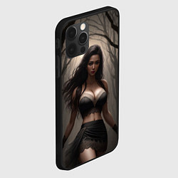 Чехол для iPhone 12 Pro Max Девушка в черном белье, цвет: 3D-черный — фото 2
