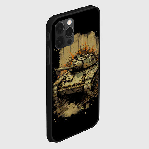 Чехол iPhone 12 Pro Max Т54 русский танк / 3D-Черный – фото 2