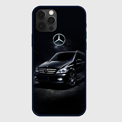 Чехол для iPhone 12 Pro Max Mercedes black, цвет: 3D-черный