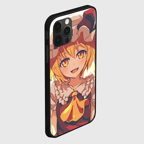 Чехол iPhone 12 Pro Max Touhou Project Flandre Scarlet Smile / 3D-Черный – фото 2