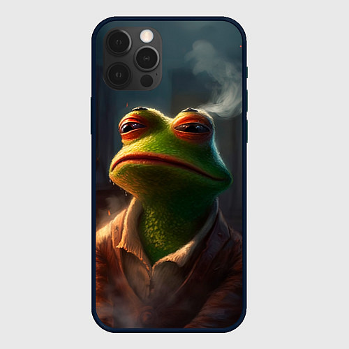 Чехол iPhone 12 Pro Max Frog Pepe / 3D-Черный – фото 1