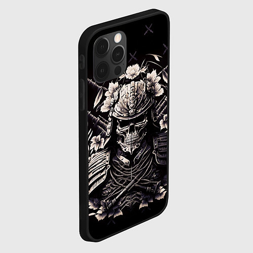 Чехол iPhone 12 Pro Max Дух японского самурая / 3D-Черный – фото 2