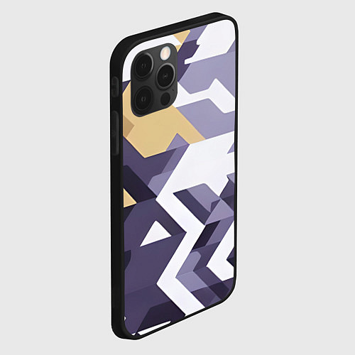 Чехол iPhone 12 Pro Max Абстрактный принт от нейросети / 3D-Черный – фото 2