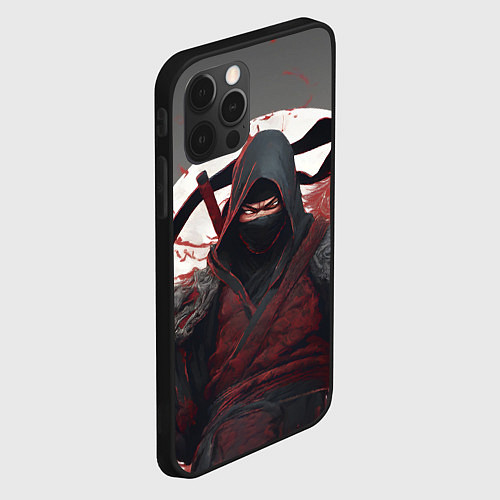 Чехол iPhone 12 Pro Max Слепой воин ниндзя / 3D-Черный – фото 2