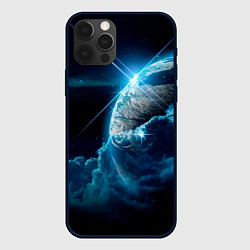 Чехол для iPhone 12 Pro Max Космос и сияющая планета, цвет: 3D-черный