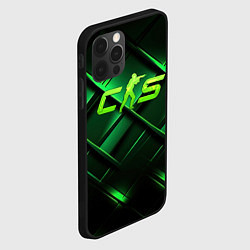 Чехол для iPhone 12 Pro Max CS2 green background, цвет: 3D-черный — фото 2