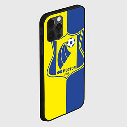 Чехол для iPhone 12 Pro Max ФК Ростов - жёлто синие, цвет: 3D-черный — фото 2