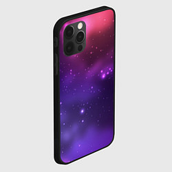 Чехол для iPhone 12 Pro Max Разноцветный космос - неоновое свечение, цвет: 3D-черный — фото 2