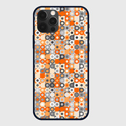 Чехол для iPhone 12 Pro Max Узор с кружками, цвет: 3D-черный
