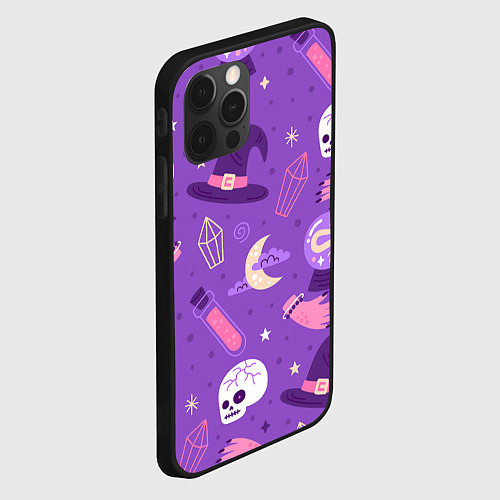 Чехол iPhone 12 Pro Max Ведьмин узор / 3D-Черный – фото 2
