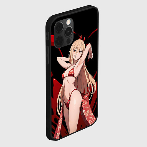 Чехол iPhone 12 Pro Max Пауэр - демон крови / 3D-Черный – фото 2