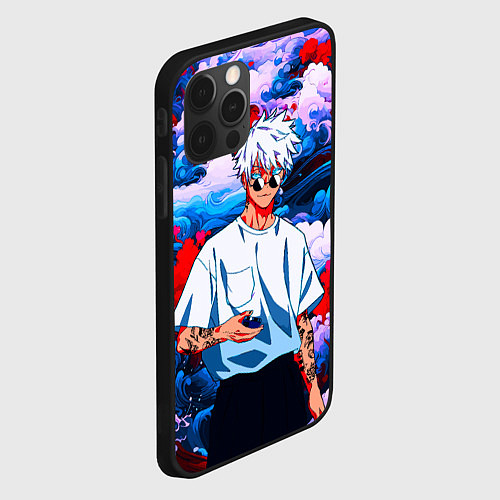 Чехол iPhone 12 Pro Max Красавец Сатору Годжо - Магическая битва / 3D-Черный – фото 2